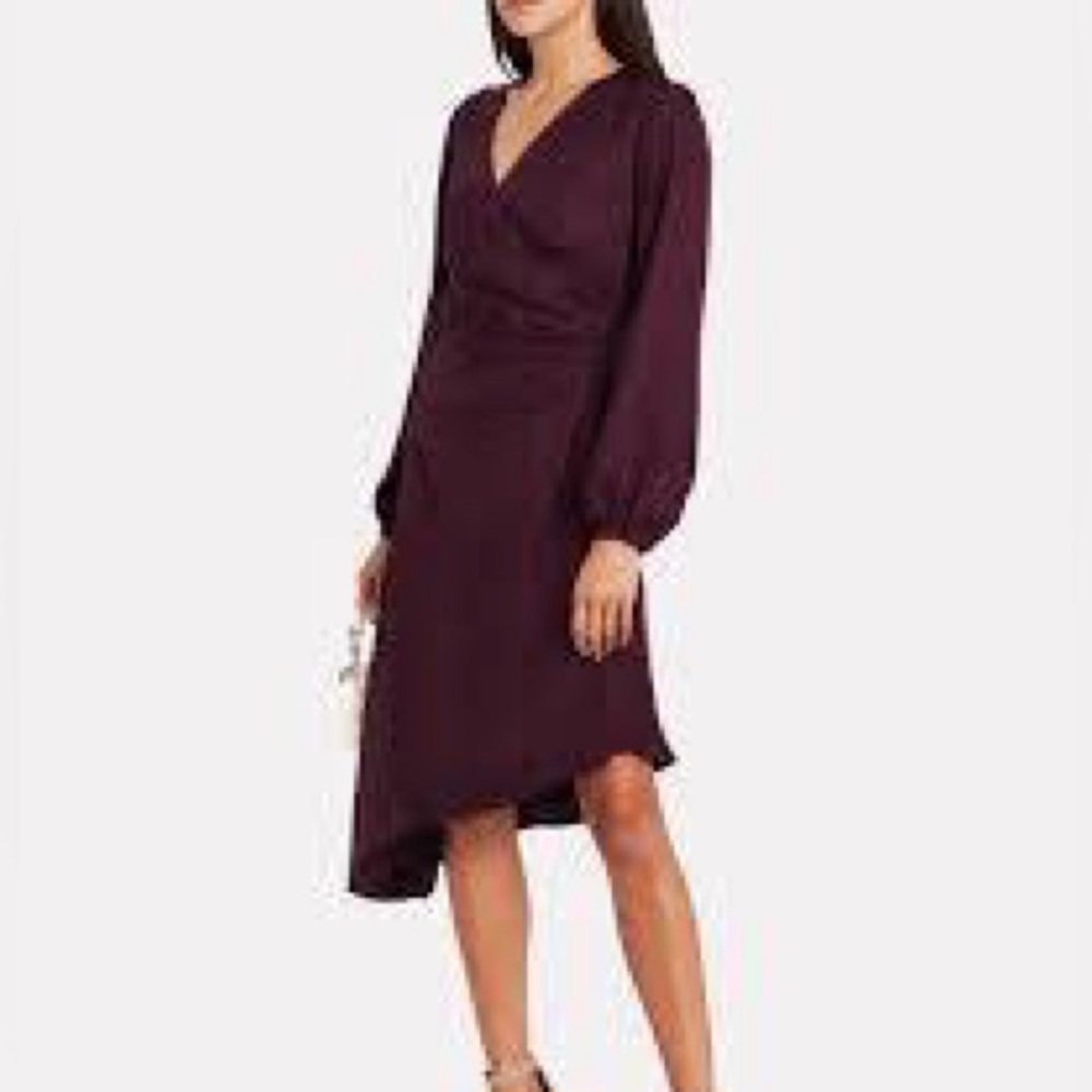 Intermix Nadia Silk Jacquard Midi Dress